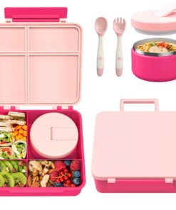Itslife Thermobehälter Kinder Lunchbox (Rosa) Itslife Isolierte Lunchtasche Kinder (Rosa) Itslife BPA-Freie Thermo L