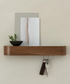 Kazai Schlüsselbrett Toke - minimalistisches Holzdesign - Modernes Flur Möbel | Walnuss