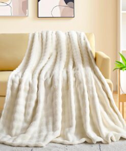 Kuscheldecke Kaninchen Flauschig - Winter-warm.Plüsch BlanketFür Sofa Und Bett, Sofadecke,Dicke Und Warme Kaninchenflaus