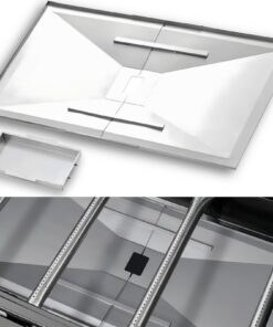 Edelstahl Fettwanne mit Auffangwanne von Dyna Glo, Nexgrill, Expert Grill, Kenmore, BHG und mehr, verstellbare Tropfpfan