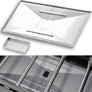 Edelstahl Fettwanne mit Auffangwanne von Dyna Glo, Nexgrill, Expert Grill, Kenmore, BHG und mehr, verstellbare Tropfpfan