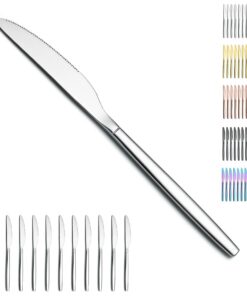 Berglander Tafelmesser Set, 12 Stück Edelstahl, spülmaschinenfestideal für Zuhause und Hochzeit