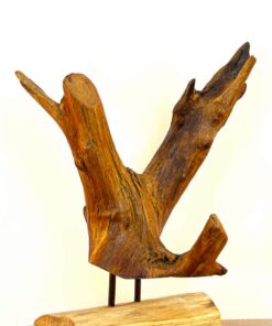 Kinaree Teak Wurzelholz Skulptur – Massivholz Deko für Asienfans – Handgefertigte Natur-Dekoration aus Indonesien