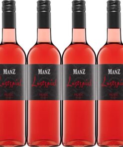 Manz Rosé "Lustspiel" 2024 Trocken - Leicht süß - Sommerfeierlichkeiten - Süß-Säure-Balance - 6 x 0.75 l - Hochwertiger