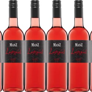 Manz Rosé "Lustspiel" 2024 Trocken - Leicht süß - Sommerfeierlichkeiten - Süß-Säure-Balance - 6 x 0.75 l - Hochwertiger