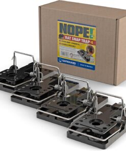 Nope! Rattenschlagfalle & Mausefalle (4 x Stück) - Effektive Rattenfalle ohne Rattengift - starke Schlagkraft für eine h