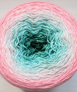 YarnArt Blumen Moonlight Glitter Baumwollgarn Silberfarbener Kuchen weich handgestrickt glänzend 260g 1093m