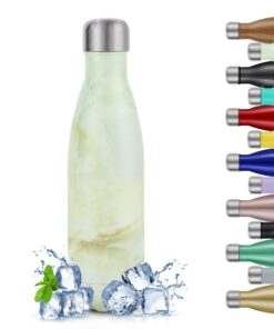 TITIROBA Edelstahl Wasserflasche 500 ml, Vakuumpolierter Thermosflaska, Leckfest, 24 Std. Kalthaltend & 12 Std. Warmhalt