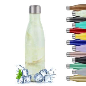 TITIROBA Edelstahl Wasserflasche 500 ml, Vakuumpolierter Thermosflaska, Leckfest, 24 Std. Kalthaltend & 12 Std. Warmhalt