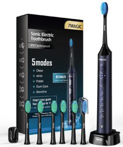 Elektrische Zahnbürste Ritter Blau, leise mit 3 Intensitäten und 5 Modi, 90 Tage Akkulaufzeit Elektrisch Zahnbürste