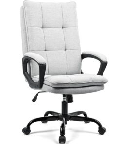 BASETBL Ergonomischer Bürostuhl Schreibtischstuhl für Chefsessel, gepolstert bis 150 kg, drehbar und mit Wippfunktion, D