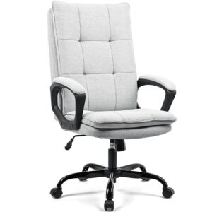 BASETBL Ergonomischer Bürostuhl Schreibtischstuhl für Chefsessel, gepolstert bis 150 kg, drehbar und mit Wippfunktion, D