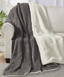 WOLTU Flauschige Sherpa Decke, Warm Fleecedecke, Oeko-Tex Zertifiziert für Sofa und Couch, XL Weiche Wohndecke 150x200 c