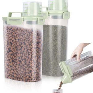 5L Küche Organizer Katzen und Hundefutter Aufbewahrung, Vorratsdosen 2 Set, Getreide, Mehl, Kaffee Vorratsgläser