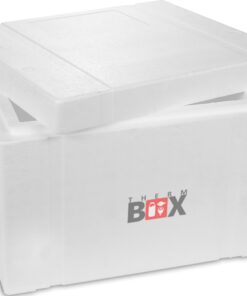 THERM-BOX Styroporbox für Kühl- und Warmhaltefunktion bei Wiederverwendung Innen: 47x38x29cm, Wand: 5cm, Volumen: 53,24L