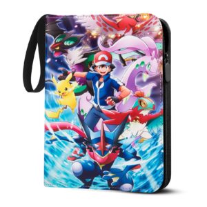 LYAILOOGXL Sammelalbum für Pokémon-Karten: 400-Karten-Album mit 50 Abnehmbaren Hüllen, PU-Material, wasserdicht, für Sam