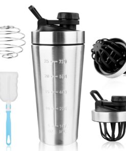 Edelstahl Protein Shaker mit Kugel 750 ml für Fitness-Lovers bei Trainingspause und Nachtrainingsproteinshake