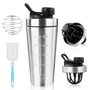 Edelstahl Protein Shaker mit Kugel 750 ml für Fitness-Lovers bei Trainingspause und Nachtrainingsproteinshake