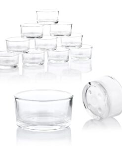Nordstern Teelichtgläser 18er Pack - Kleine Glas Teelichhalter als Tischdeko - Weihnachtsdekoration für Haus und Party