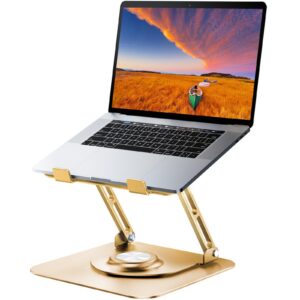 JOYEKY Laptop-Ständer für Schreibtisch + verstellbar + kollaboratives Arbeiten + moderner Design + tragbar + 360° drehba