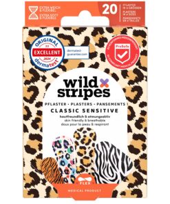 Wild Stripes Wundpflaster Set I Hautfreundlich und Atmungsaktiv I 24h Schutz I 20 Stück Wild Stripes Fingerpflaster Se