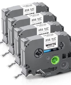 UniPlus Kompatibel TZe-231 Etikettenband für Brother P-Touch H100LB H105 H110 H107B 1010 1000 D600 E100 H200 P300BT D400