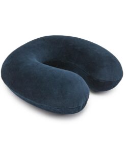 Amazon Basics Memoryschaum-Nackenkissen halbkreisförmig für Reisen Marineblau