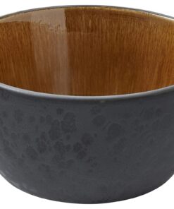 Schüssel BITZ Schwarz/Amber 14 cm Durchmesser für Snacks und Müslischale