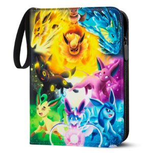 Pokemon Sammelalbum mit Reißverschluss + 400 Karten Kapazität + Wasserfeste Kartenmappe für Sammler & Sammeln Pokemon