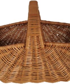 Weide Einkaufskorb Braun 50x32x37 cm für Markt & Wochenendeinkäufe