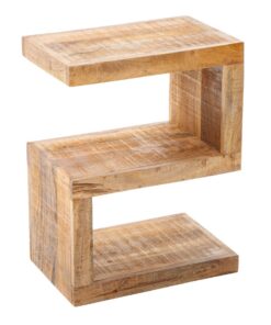 Riess Ambiente Massiver Beistelltisch S 60cm Mango Massivholz variabel stellbar Handarbeit Holztisch zur Esszimmereinric