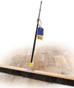 Novaliv Großer Saalbesen 100 cm mit Stiel und Borsten Haarmischung für Haushalte mit großen Fluren im Sommerartenmix