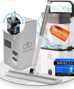 Wischmopp Set mit Eimer - Bodenwischer / Nasswischer mit 2-Kammer-System – hygienischer Wischeimer – 2,5L – Putzset