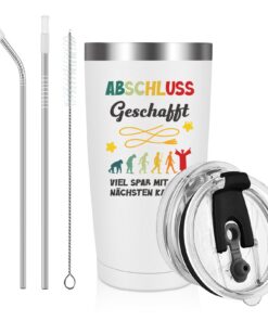 Livole Abschlussgeschenke für Bestandene Prüfung, Geschenk zum Schulabschluss, 20oz Kaffeebecher to go Thermo