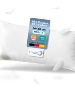 Beautissu Daunenkissen 40x80 – Waschbar & Trocknergeeignet – Oeko-Tex & Downpass Zertifiziert Beautissu Daunenkissen 4
