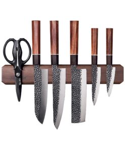 MITSUMOTO SAKARI 40 cm Magnetleiste Messer, Japanisches Akazienholz, ideal für Küchen mit vielen Messern und außergewöhn