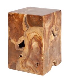 Invicta Massiver Wohnzimmertisch Square 30cm Teakholz Tish Hocker Holzhocker