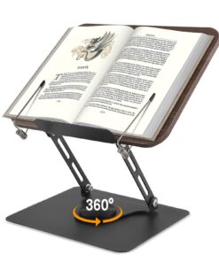 Verstellbarer Bücherhalter zum Lesen aus Holz | Drehbarer Laptopständer für Büro und Zuhause | Faltbarer Bücherhalter m