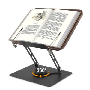 Verstellbarer Bücherhalter zum Lesen aus Holz | Drehbarer Laptopständer für Büro und Zuhause | Faltbarer Bücherhalter m