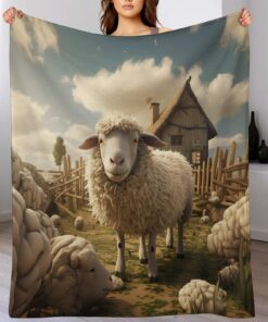 Wohndecke Weideschaf Decke Vier Jahreszeiten Extra Dick & Warm Fleecedecke Flannel Sofaüberwurf Superweich Und Flauschig