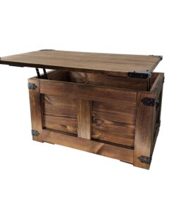 CREATIVE COOPER Rustikaler Couchtisch Aufbewahrungsbox 77x49x45 cm Handarbeit