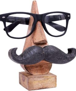Ajuny Dekorativer Brillenhalter aus Holz für Büro und Schreibtischdekoration | Ajuny Holzer Brillenhalter als Präsentat