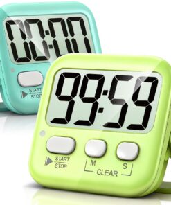 Antonki Digitaler Küchentimer 2 Stück für Kochen und Backen | Antonki Magnetischer Küchentimer mit Eieruhr für Mama und