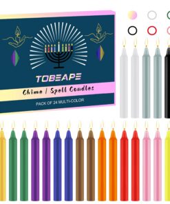 Tobeape Bunt Stabkerzen 24er Packung, tropffreie Spitzkerzen für Geburtstage und Party, dünne Kerzen (10 cm hoch) ideal