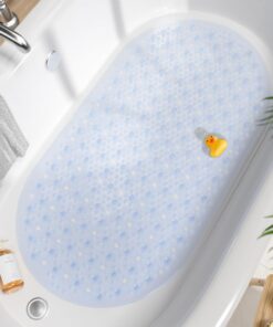 HITSLAM Oval Badewannenmatte rutschfest, 68 x 38 cm Antirutschmatte für Badewanne Schimmelresistent und Maschinenwaschba