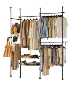 SoBuy Teleskop Kleiderständer, robust, verstellbar, ideal für Schlafzimmer und Garderoben, Raumsparg(errorMessage)er Rel