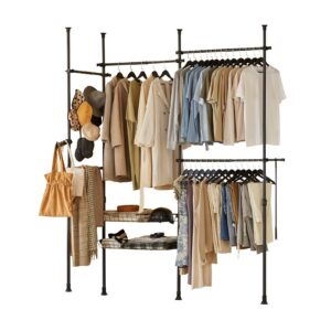 SoBuy Teleskop Kleiderständer, robust, verstellbar, ideal für Schlafzimmer und Garderoben, Raumsparg(errorMessage)er Rel