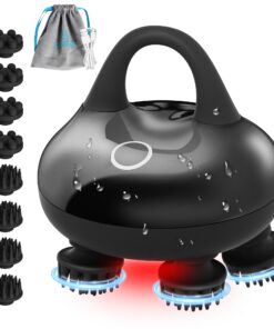 COMFIER Kopfmassagegerät mit 3 Knetmodi für Stressabbau Global Recycled Standard COMFIER IPX7 Wasserdichtes Kopfmassageg