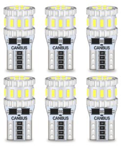 Alopee 6 Stück Innenraumbeleuchtung Birne Fehlerfreies Boot RV Kofferraumlicht | Alopee 501 Weiß 6 Stück Innenraumbeleu