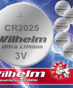 10 x Wilhelm CR2025 Lithium Batterie 3V für Industrieware - Spezialzellen | Wilhelm 10 x CR2025 Lithium Batterien 3V -